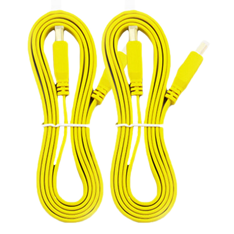 HDMI线 高清液晶电视扁线  高清3D数据连接线 黄色 5米